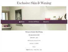 Tablet Screenshot of exclusiveskinwaxing.com